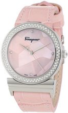 Salvatore Ferragamo FG2010013 Grande Maison Stainless Steel Pink Mother-Of-Pearl Diamond