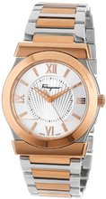 Salvatore Ferragamo FI0010013 Vega Gold Ion-Plated Stainless Steel Silver Sunray Dial Quartz