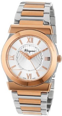 Salvatore Ferragamo FI0010013 Vega Gold Ion-Plated Stainless Steel Silver Sunray Dial Quartz