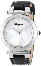 Salvatore Ferragamo FI2010013 "Idillio" Round Stainless Steel Mother-Of-Pearl Dress