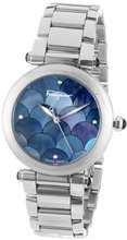 Salvatore Ferragamo FI2020013 Idillio Round Stainless Steel Mother-Of-Pearl Mermaid