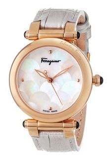 Salvatore Ferragamo FI2030013 Idillio Rose Gold Ion-Plated Coated Stainless Steel Mother-Of-Pearl Mermaid