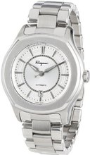 Salvatore Ferragamo FQ1040013 Lungarno Stainless Steel Silver Sunray Dial Date
