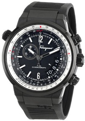 Salvatore Ferragamo FQ2020013 F-80 Black Ion-Plated Stainless Steel