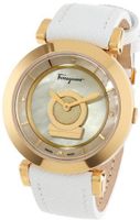 Salvatore Ferragamo FQ4030013 Minuetto Gold Ion-Plated Coated Stainless Steel Mother-Of-Pearl Dial Diamond