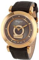 Salvatore Ferragamo FQ4080013 Minuetto Gold Ion-Plated Coated Stainless Steel Brown Dial Diamond