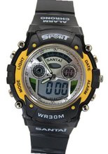 Santai Chronograph Analogue Digital Waterproof Sport Style es
