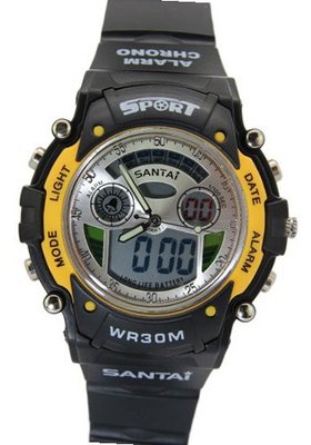 Santai Chronograph Analogue Digital Waterproof Sport Style es