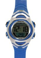 Santai Chronograph Waterproof Alarm Blue Strap Sport Style es