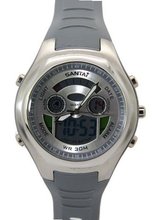 Santai Gray Rubber Strap Dual Time Analogue Digital Waterproof es