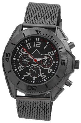 Automatic Self Wind Black Mesh Bracelet Black Dial Day Date & 24 Hour Subdials Sarastro AA100694G