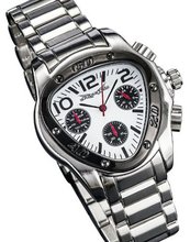 Designer Silver Bracelet Triangular White Dial Multifunction 24 Hr Day Date Sarastro AQ202491G