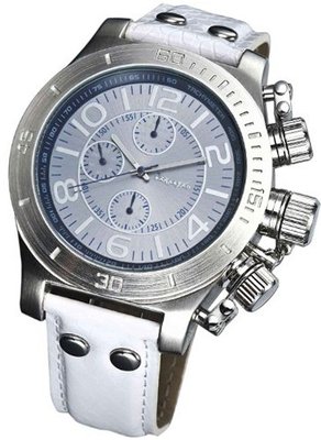 Fashion White Leather Strap Multifunction Date Date Sarastro AQ101142G