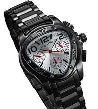 Gents Black Metal Bracelet Triangle Face Multifunction 24 Hr Day Date Sarastro AQ202498G