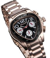 Gents Rose Gold Bracelet Triangle Dial Multifunction 24 Hr Day Date Sarastro AQ202495G