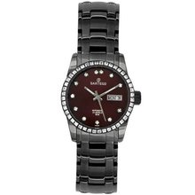 Sartego SBBG51 Classic Analog Burgundy Face Dial Black Stainless Steel