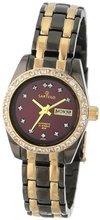 Sartego SCBG62 Classic Analog Burgundy Face Dial Two-Tone Swarovski