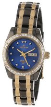 Sartego SCMB66 Classic Analog Metallic Blue Face Dial Two-Tone Swarovski