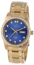 Sartego SGBL08 Classic Analog Blue Face Dial Gold Tone Swarovski