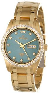 Sartego SGGN16 Classic Analog Green Face Dial Gold Tone Swarovski