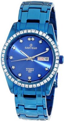 Sartego SLMB35 Classic Analog Blue Face Dial Blue Swarovski