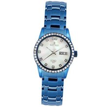 Sartego SLMP77 Classic Analog Mother-Of-Pearl Face Dial Blue Swarovski