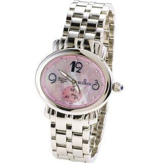 Scorva Solid Stainless Steel With Steel Bracelet Swiss Movement From Ovalante. Perfect Gift For Christmas, Valentines Day, Mothers Day Ovalante Pink STP1005