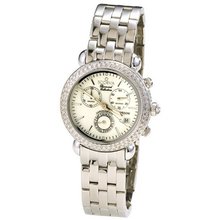 Scorva Stainless Steel Swiss Movement With One Hundred Thirty Five Genuine (135) Diamonds. Exclusive To Amazon.Com. Perfect Gift For Christmas, Valentines Day, Mothers Day Life Time Warranty Diamond Setting, Galante White MOP STP1003