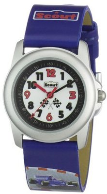 Scout 280302000 Boys' Analog Quartz with Blue Leather Strap