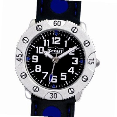 Scout 280316001 Boys' Analog Quartz Aluminum with Blue and Black Rubber Strap