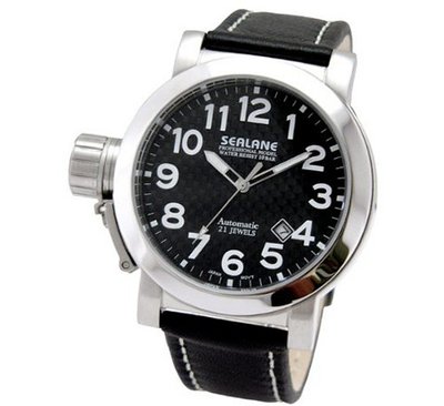 SEALANE 10 BAR automatic leather men SE04-BK
