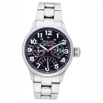 SEALANE design 20 BAR retrograde metal N luminescent SE31-MBK men