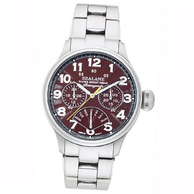 SEALANE design 20 BAR retrograde metal N luminescent SE31-MBR mens