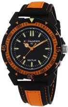 Sector R3251197075 In Collection Expander 90 with 3 H and S, Black Dial and Orange Black Strap