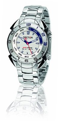 Sector R3253178045 Shark Master Analog Display Quartz Silver