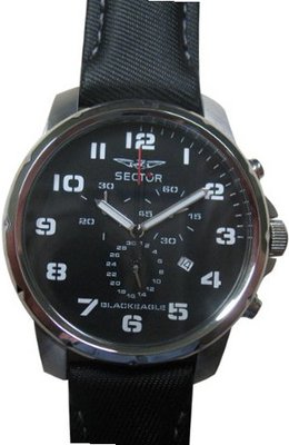 Sector R3271689025 Black Eagle Black Dial