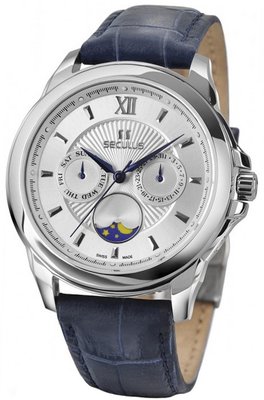 Seculus Classic 1004G.4.706 white, ss, blue leather