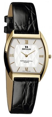 Seculus Classic 1613.1.106 white, pvd, black leather