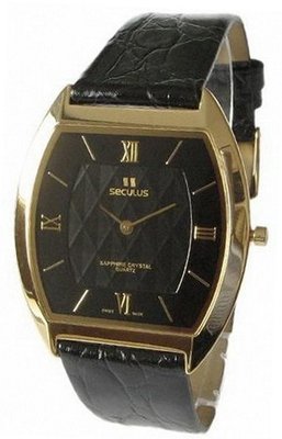 Seculus Classic 4453.1.106 black, pvd, black leather