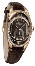 Seculus Design 1668.2.1064 brown, pvd-r cz stones, brown leather