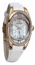 Seculus Design 1668.2.1064 white, pvd-r cz stones, white leather