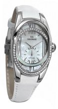 Seculus Design 1668.2.1064 white, ss cz stones, white leather