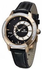 Seculus Design 1671.2.1063 black mop, pvd-r cz stones, black leat