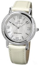 Seculus Design 1673.2.1063 white-cz, ss-cz, pearl leather