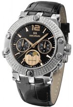 Seculus Sports 1690.5.706 black-rose, ss with stones, black leath