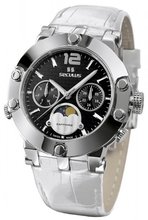 Seculus Sports 1690.5.706 black, ss, white leather