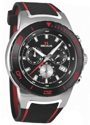 Seculus Sports 4488.2.503 black, ss tr-ipb red, silicon black red