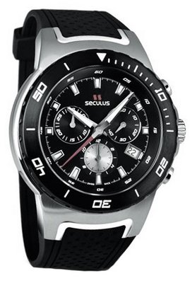 Seculus Sports 4488.2.503 black, ss tr-ipb silver, silicon black