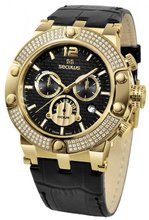 Seculus Sports 4490.2.503 black, pvd stones, black leather