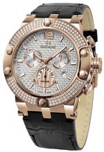 Seculus Sports 4490.2.503 white, pvd-r stones, black leather